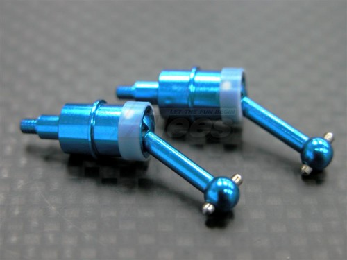 GPM Racing XMods Evolution Truck Aluminum Rear Universal Swing Shaft (CVD) For 4WD - 1 Pair Blue