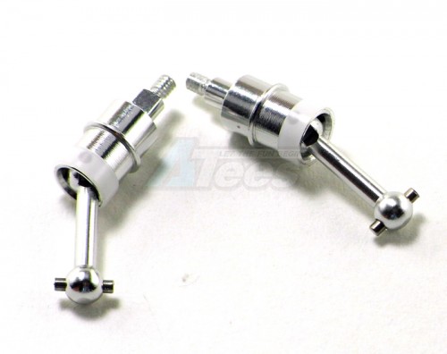 GPM Racing XMods Evolution Truck Aluminum Rear Universal Swing Shaft (CVD) For 4WD - 1 Pair Silver