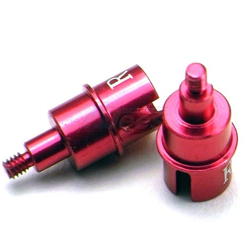 GPM Racing XMods Evolution Truck Aluminum Rear Wheel Shaft - 1 Pair Red
