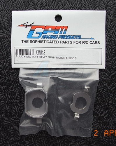 GPM Racing XMods XMods Aluminum Motor Heat Sink Mount -2PCS Gun Metal