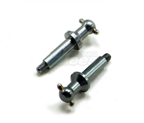 GPM Racing XMods XMods Aluminum Rear Wheel Shaft Set Gun Metal