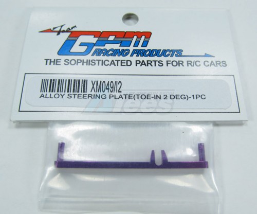 GPM Racing XMods XMods Aluminum Steering Plate (toe-in 2 Degree)-1 Piece Purple