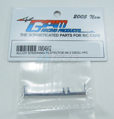 GPM Racing XMods XMods Aluminum Steering Plate (toe-in 2 Degree)-1 Piece Silver