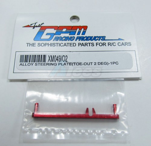 GPM Racing XMods XMods Aluminum Steering Plate (toe-out 2 Degree) - 1 Piece Red