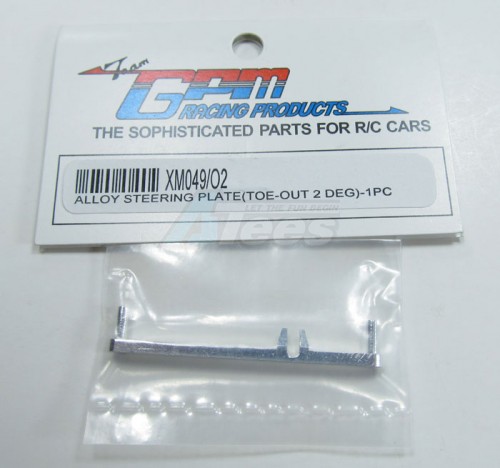 GPM Racing XMods XMods Aluminum Steering Plate (toe-out 2 Degree) - 1 Piece Silver