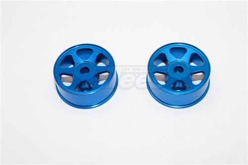 GPM Racing XMods XMods Aluminum Front Sinkage Rims (6 Poles) For Generation 1, Evolution - 1 Pair Blue