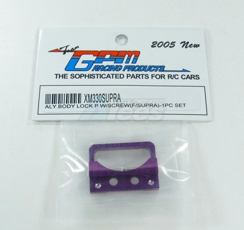 GPM Racing XMods XMods Aluminum Body Lock Plate With Screws (for Supra)- 1 Piece Set Purple