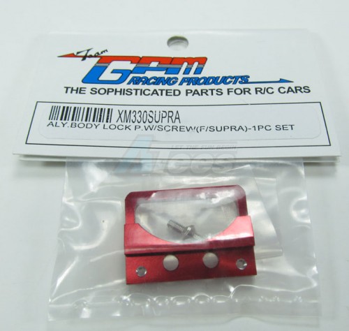 GPM Racing XMods XMods Aluminum Body Lock Plate With Screws (for Supra)- 1 Piece Set Red