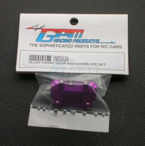 GPM Racing XMods Evolution Touring Aluminum Front Gear Box Cover - 1pc set Purple