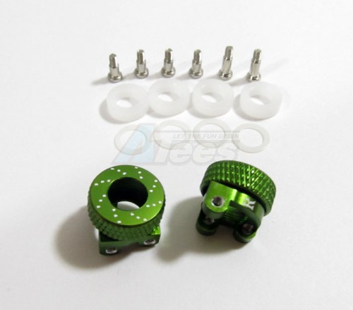 GPM Racing XMods Evolution Touring Aluminum Front Adjustable Knuckle Arm With Delrin Collars & Screws - 1pr Set Green