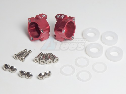 GPM Racing XMods Evolution Touring Aluminum Front Knuckle Arm W/ Delrin Collars & Screws - 1 Pair Red