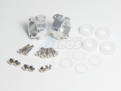 GPM Racing XMods Evolution Touring Aluminum Front Knuckle Arm W/ Delrin Collars & Screws - 1 Pair Silver