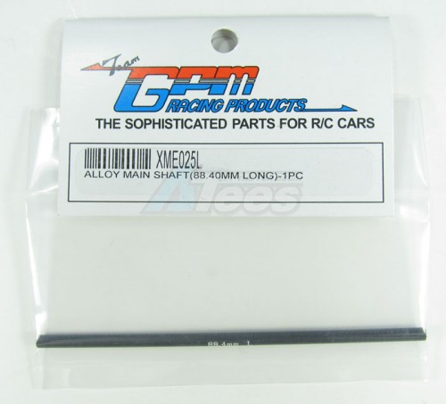 GPM Racing XMods Evolution Touring Aluminum Main Shaft (88.40mm Long) - 1 Piece Black