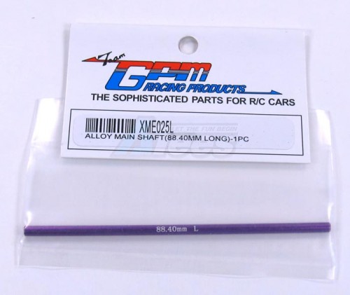 GPM Racing XMods Evolution Touring Aluminum Main Shaft (88.40mm Long) - 1 Piece Purple