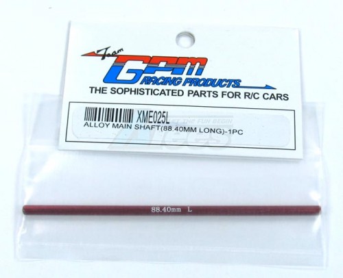 GPM Racing XMods Evolution Touring Aluminum Main Shaft (88.40mm Long) - 1 Piece Red