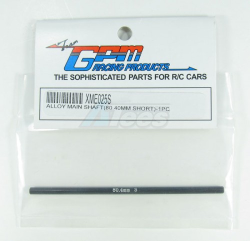 GPM Racing XMods Evolution Touring Aluminum Main Shaft (80.40mm Short) - 1 Piece Black