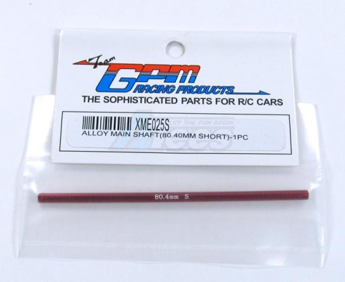 GPM Racing XMods Evolution Touring Aluminum Main Shaft (80.40mm Short) - 1 Piece Red