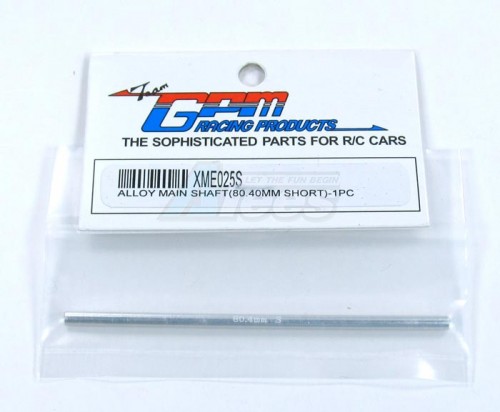 GPM Racing XMods Evolution Touring Aluminum Main Shaft (80.40mm Short) - 1 Piece Silver