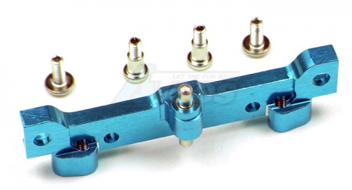 GPM Racing XMods Evolution Touring Aluminum Rear Shock Mount With Screws Set Blue