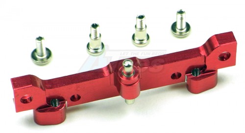 GPM Racing XMods Evolution Touring Aluminum Rear Shock Mount With Screws Set Red