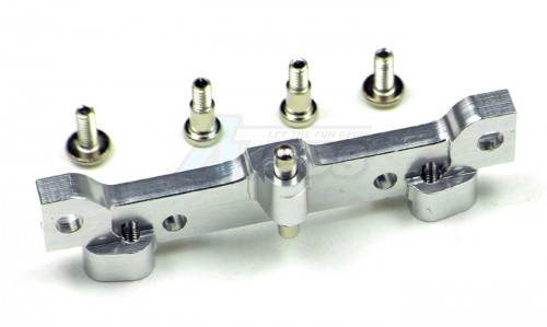 GPM Racing XMods Evolution Touring Aluminum Rear Shock Mount With Screws Set Silver