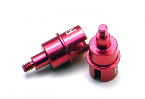 GPM Racing XMods Evolution Touring Aluminum Rear Wheel Shaft - 1 Pair Red