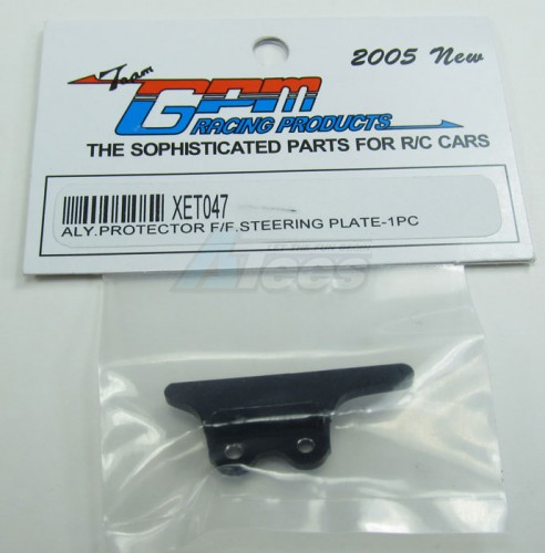 GPM Racing XMods Evolution Touring Aluminum Protector For Front Steering Plate - 1 Piece Black