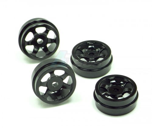 GPM Racing XMods Evolution Touring Aluminum Front & Rear Bold Rims (5 Spokes) - 4 Piece Set Black