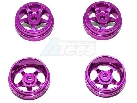 GPM Racing XMods Evolution Touring Aluminum Front & Rear Bold Rims (Star) - 4 Piece Set (Ridge) Purple