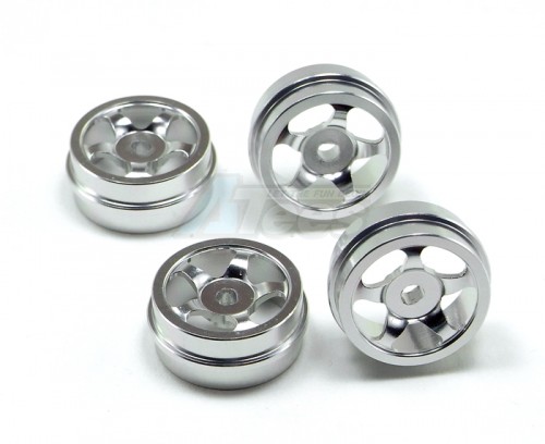 GPM Racing XMods Evolution Touring Aluminum Front & Rear Bold Rims (5 Spokes) - 4 Piece Set Silver