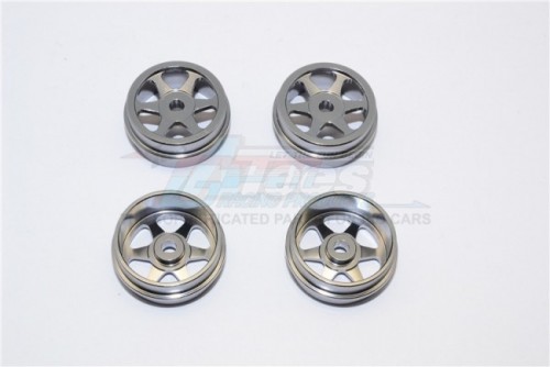 GPM Racing XMods Evolution Touring Aluminum Front & Rear Sinkage Rims (6 Poles) - 4 Piece (Ridge) Gun Metal