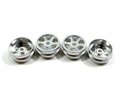 GPM Racing XMods Evolution Touring Aluminum Front & Rear Sinkage Rims (6 Poles) - 4pcs (ridge) Silver