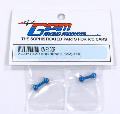 GPM Racing XMods Evolution Touring Aluminum Rear Dog Bone (9.0mm) - 1pr Blue