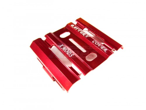 GPM Racing XMods Evolution Touring Aluminum Battery Heat Sink Cover - 1 Piece Red