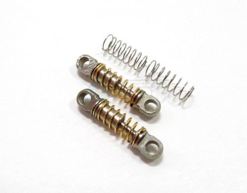 GPM Racing XMods Evolution Touring Aluminum Rear Shock (16mm) With Springs - 1pr Set Titanium