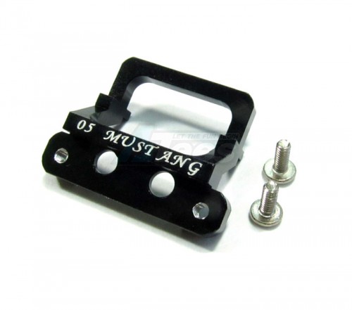 GPM Racing XMods Evolution Touring Aluminum Front Body Lock Plate With Screws (for Mustang) - 1pc Set Black