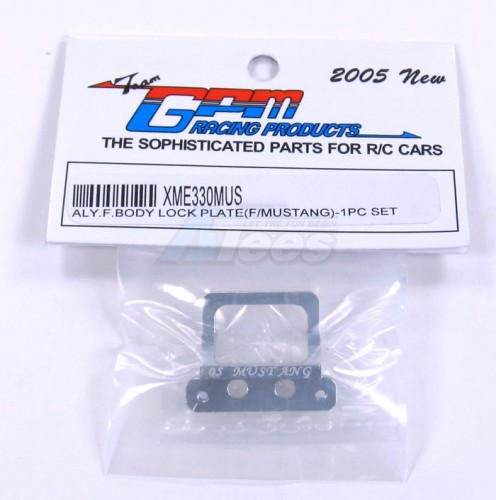 GPM Racing XMods Evolution Touring Aluminum Front Body Lock Plate With Screws (for Mustang) - 1 Piece Set Silver