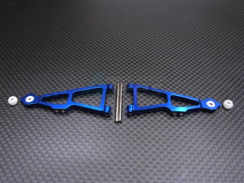 GPM Racing A-Tech XMT4 Aluminum Front Lower Arm With Delrin Balls & Pins - 1pr Set Blue