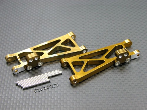 GPM Racing A-Tech XMT4 Aluminum Rear Lower Arm With E-clips & Pins - 1pr Set Blue