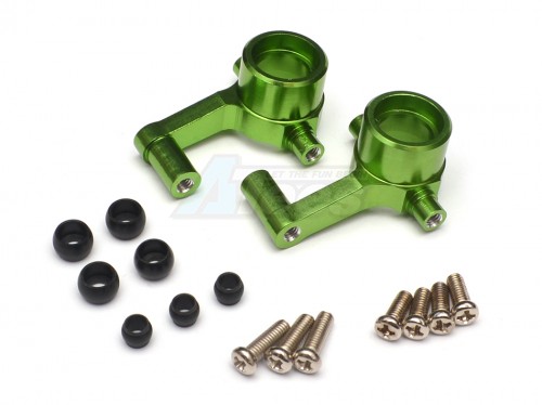 GPM Racing Xray M18 Aluminum Rear Knuckle Arm With Delrin Balls & Screws - 1pr Set Green