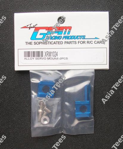 GPM Racing Xray M18 Aluminum Servo Mount - 2 pc Blue