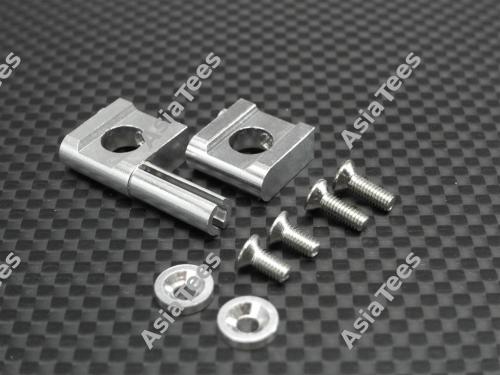 GPM Racing Xray M18 Aluminum Servo Mount - 2 pc Silver