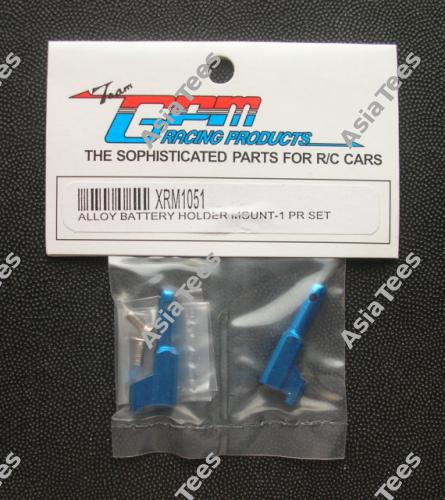 GPM Racing Xray M18 Aluminum Battery Holder Mount - 1pr set Blue