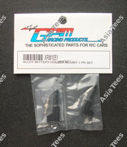 GPM Racing Xray M18 Aluminum Battery Holder Mount - 1pr set Black