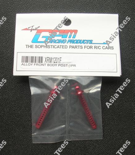 GPM Racing Xray M18 Aluminum Front Body Post - 1PR set Red