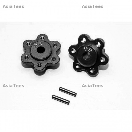 GPM Racing Axial Yeti Aluminium 2.2 Wheel Hub Adapters (9MM Thickness) Economy Version - 1Pr Set Black