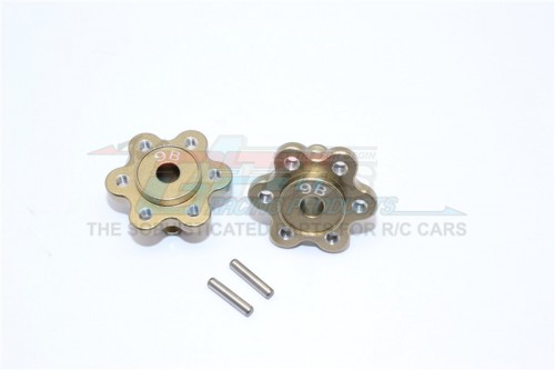 GPM Racing Axial Yeti Aluminium 2.2 Wheel Hub Adapters (9MM Thickness) Economy Version - 1Pr Set Titanium