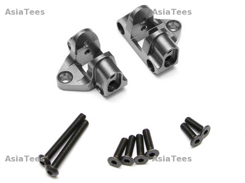 GPM Racing Axial Yeti Aluminium 2.2 Wheel Hub Adapters (14Mm Thickness) - 1Pair Set Gun Metal