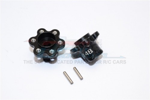 GPM Racing Axial Yeti Aluminium 2.2 Wheel Hub Adapters (14MM Thickness) Economy Version - 1Pr Set Black