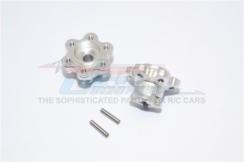 GPM Racing Axial Yeti Aluminium 2.2 Wheel Hub Adapters (14MM Thickness) Economy Version - 1Pr Set Silver